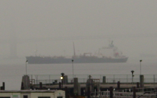 Container Ship in Fog